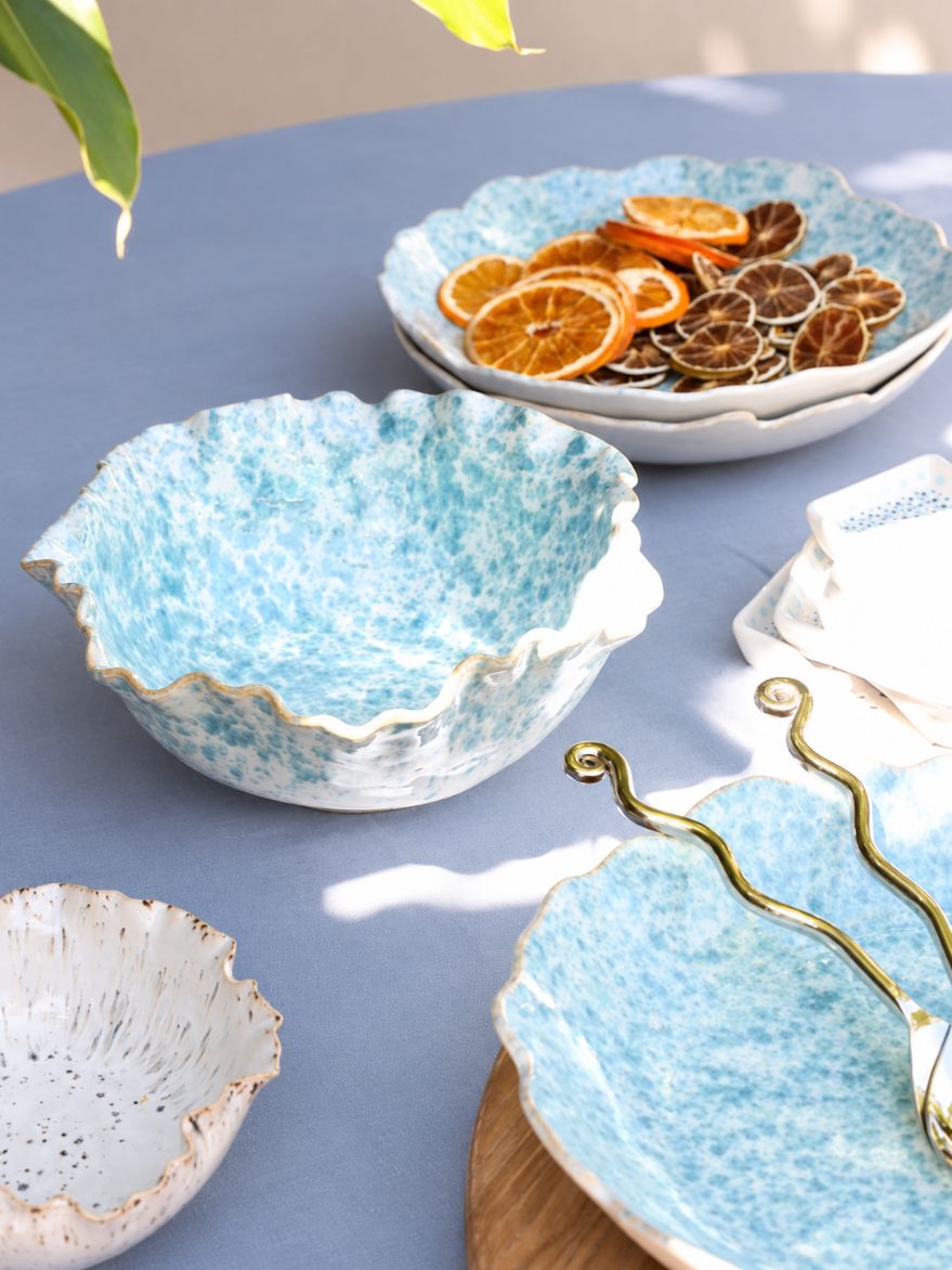 Lagoon Speckle Blue Glazed Bowl