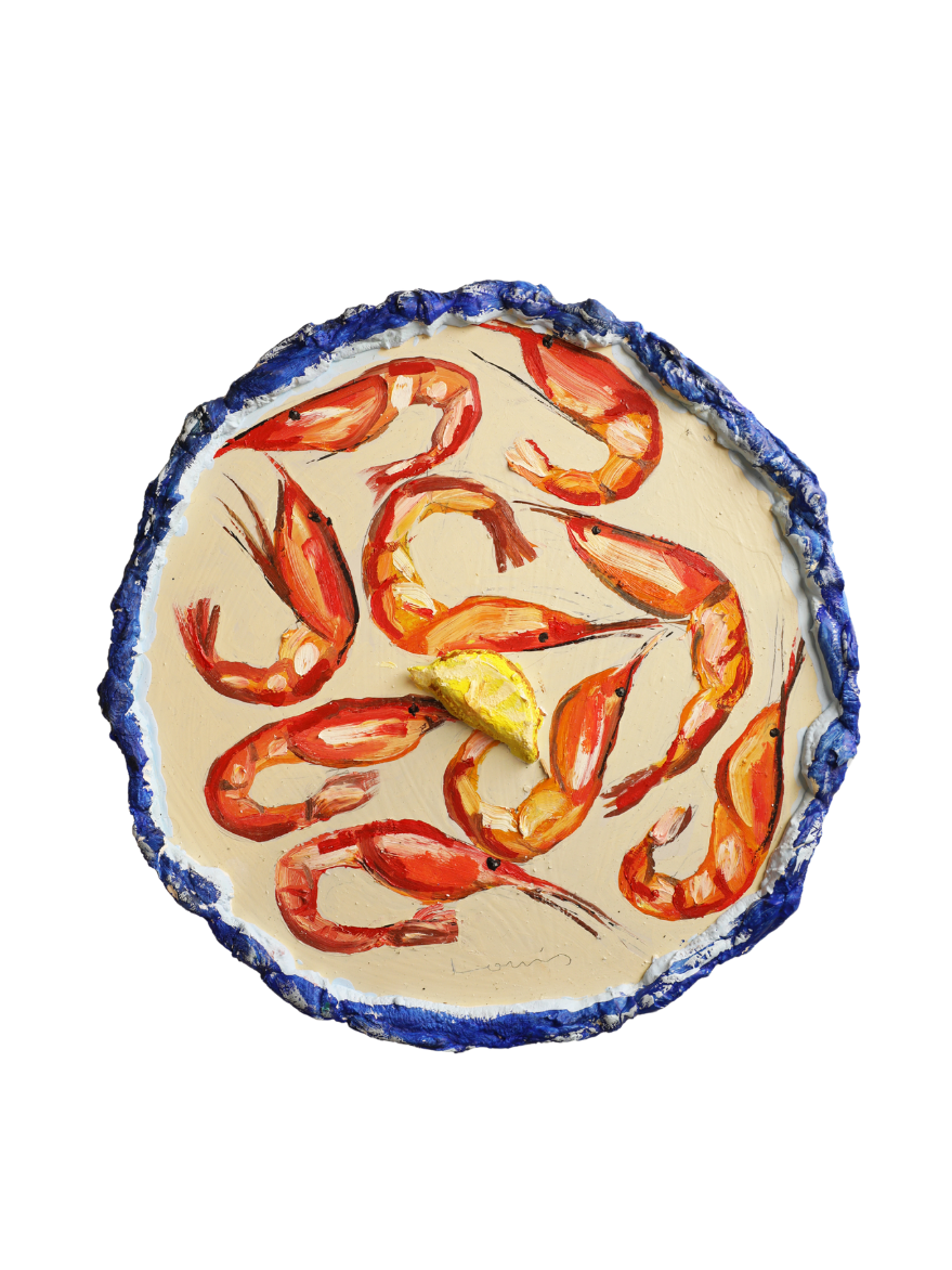 Half a Dozen Prawns Plate
