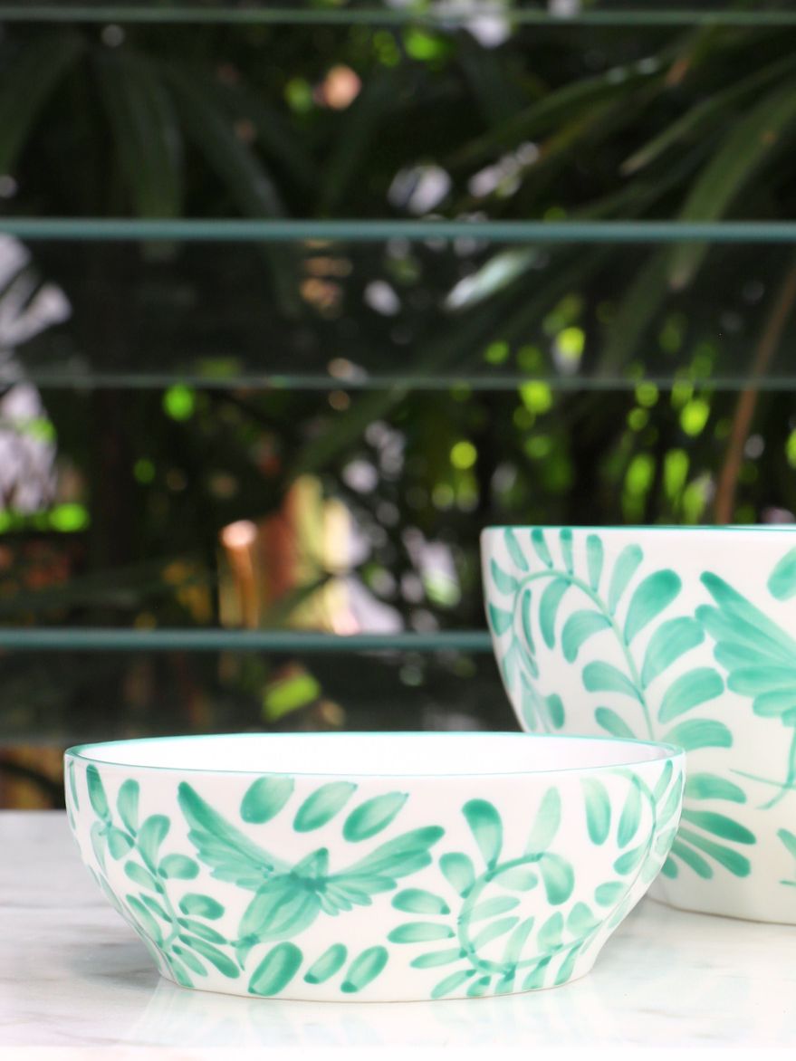 Hand-painted Ceramic Dipping Bowl Bird in Flight