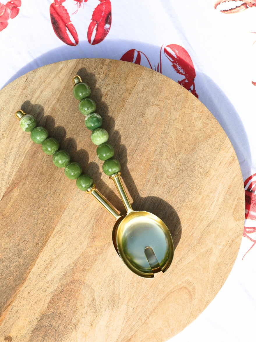 Amalia Salad Resin Servers Olive
