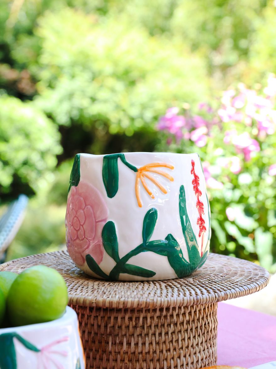 Dahlia Floral Planter