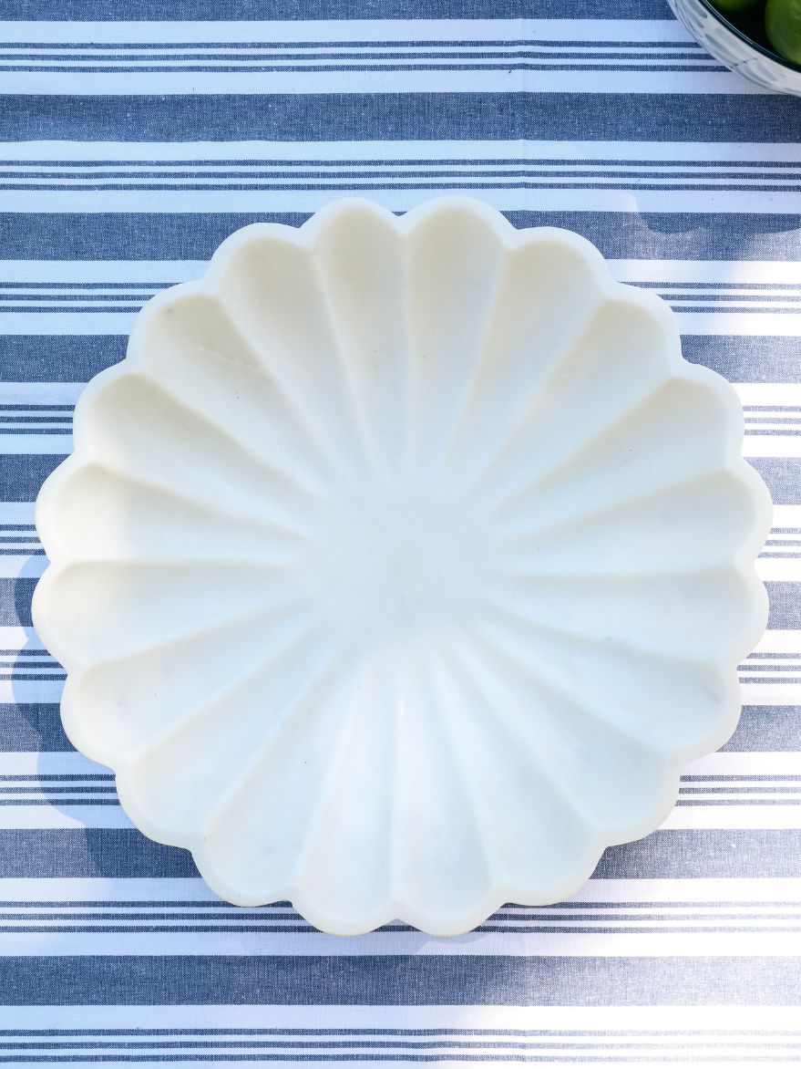 Flora Marble Bowl White