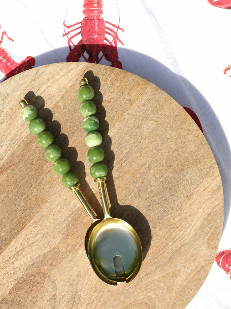 Amalia Salad Resin Servers Olive