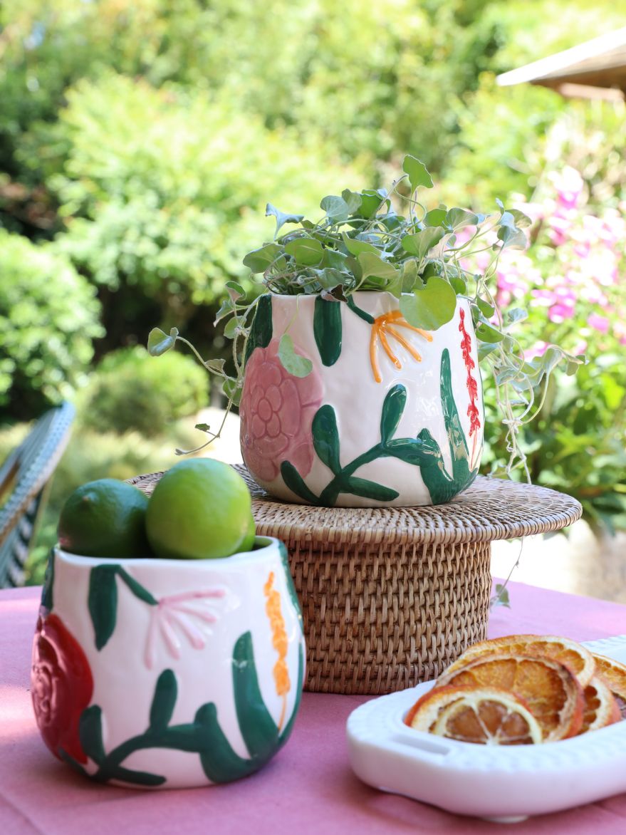 Dahlia Floral Planter