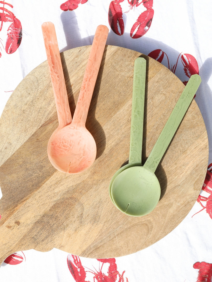 Kip Resin Salad Servers Pistachio