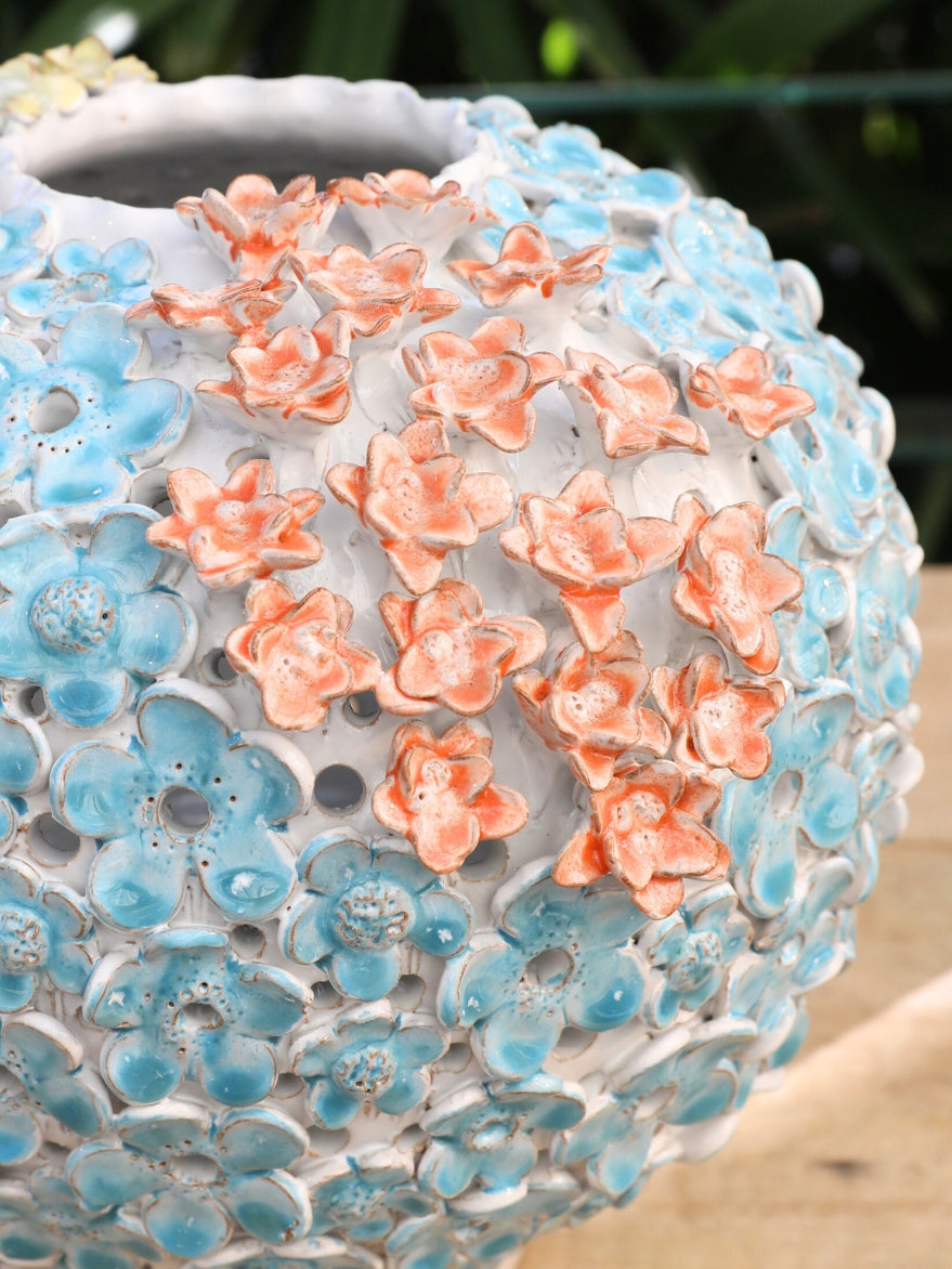 Oval Ceramic Flower Vase