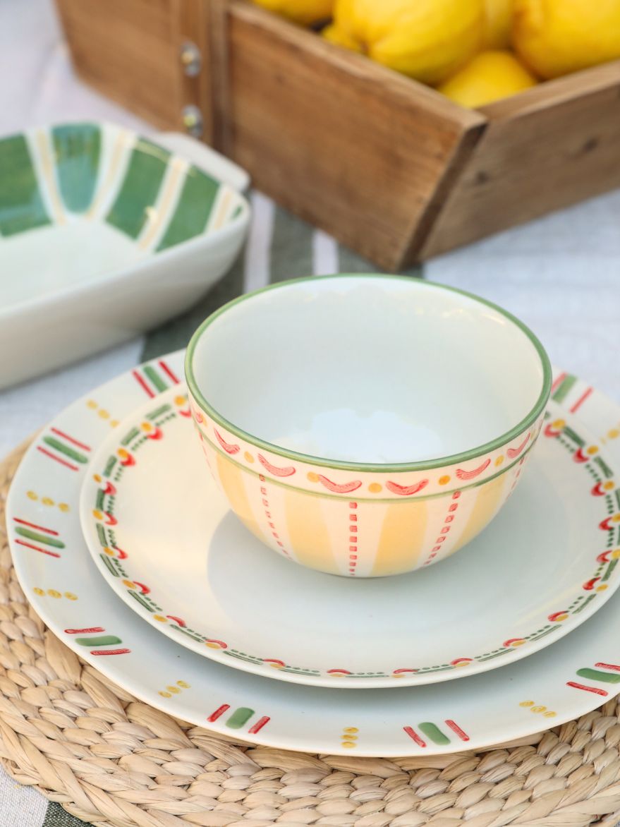 Citrus Stripe Side Plate