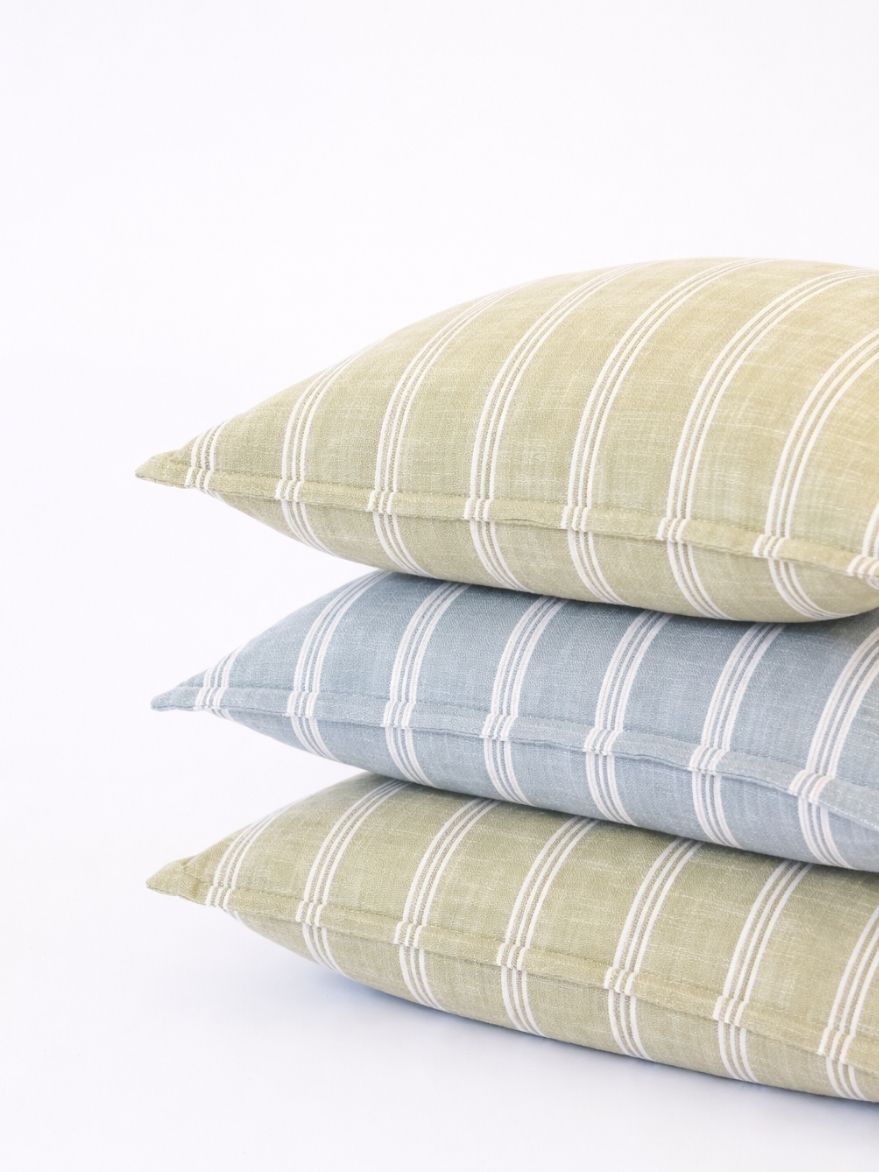 Sylvan Green Stripe Cushion