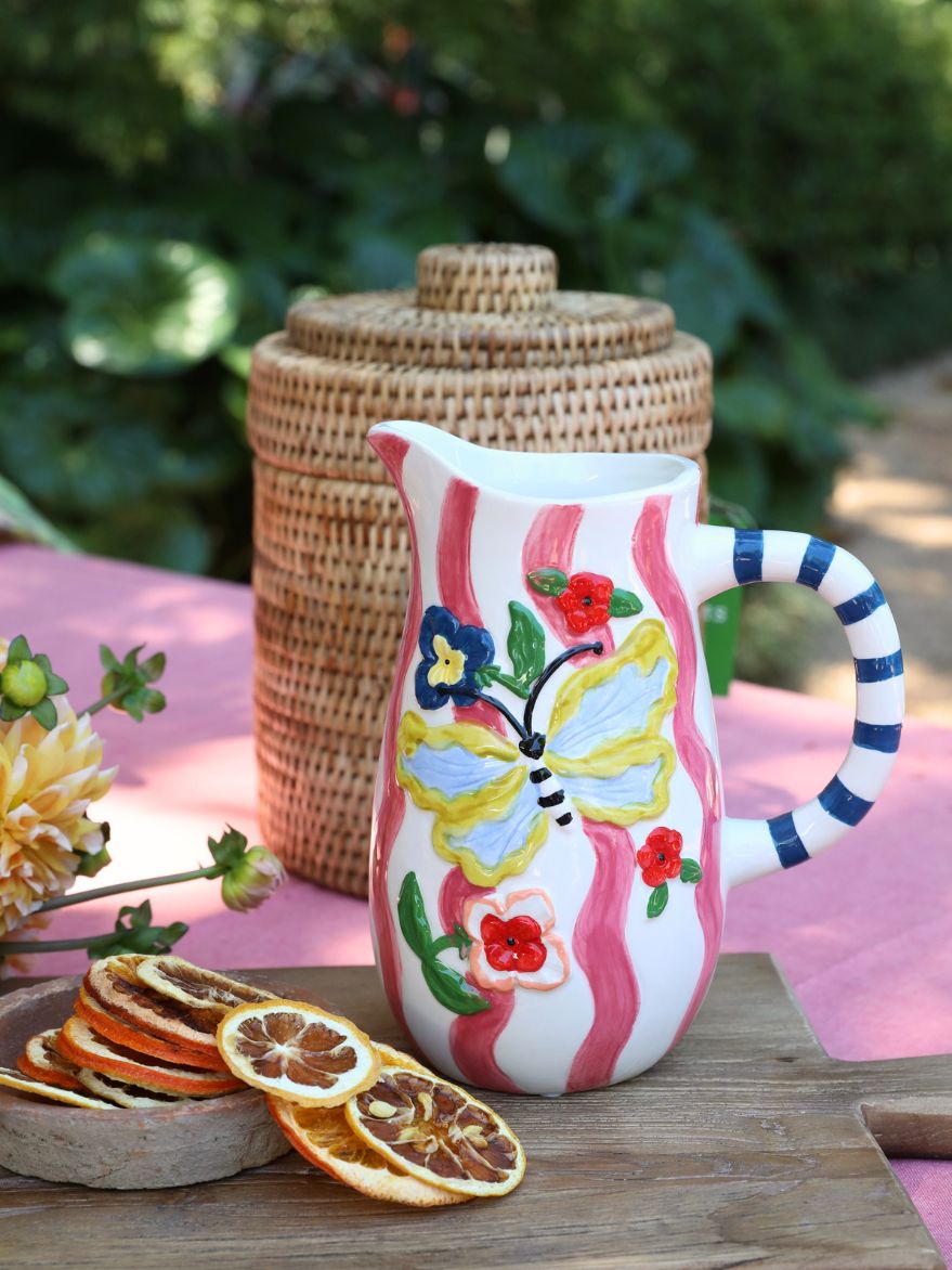 Tropical Butterfly Jug Pink