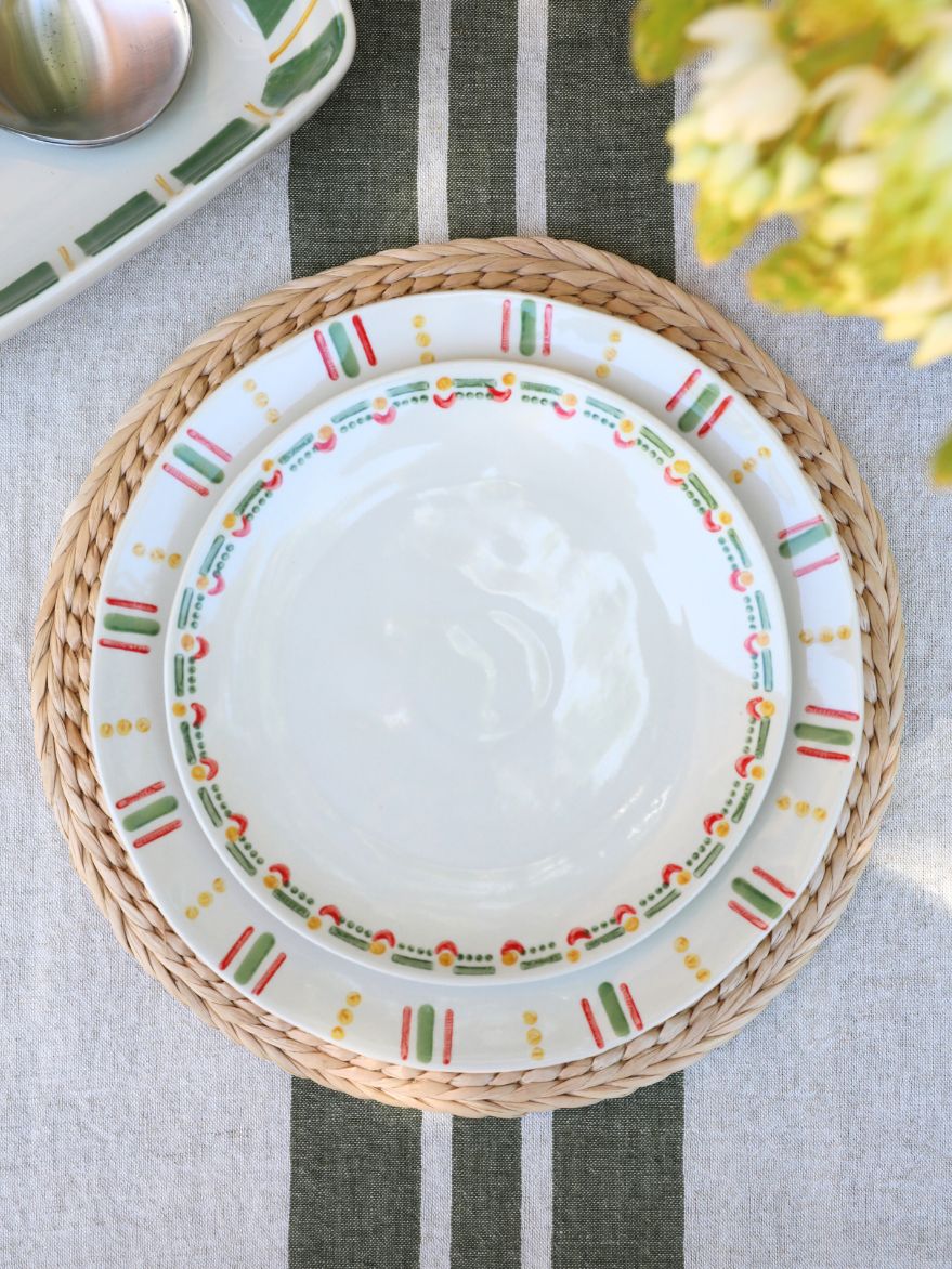 Citrus Stripe Dinner Plate