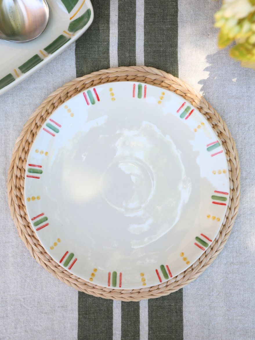 Citrus Stripe Dinner Plate