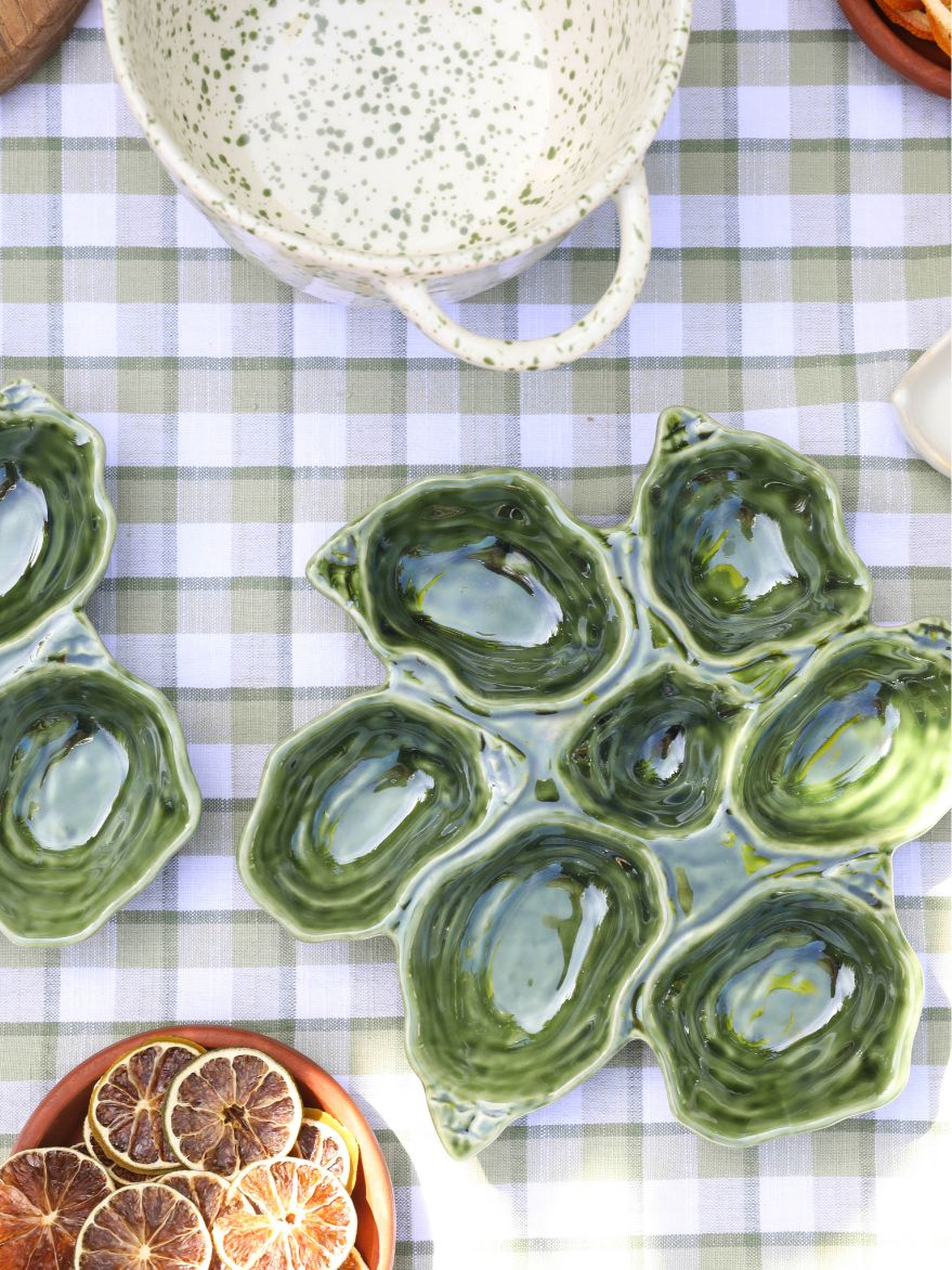 Alba Oyster Plate Green