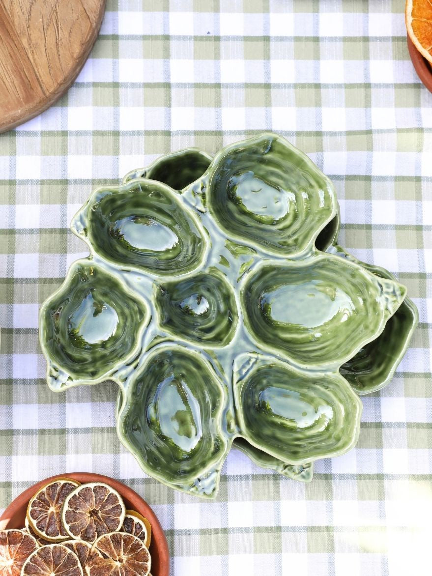 Alba Oyster Plate Green