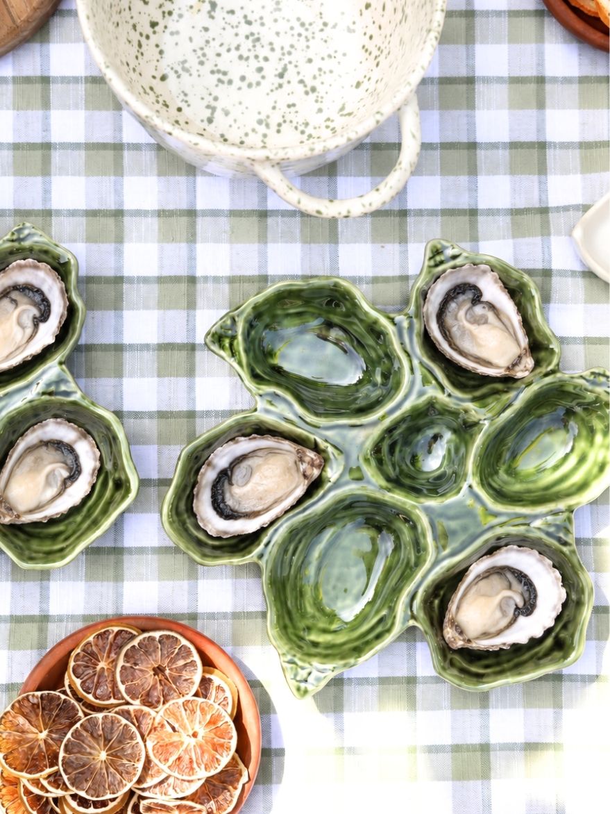 Alba Oyster Plate Green