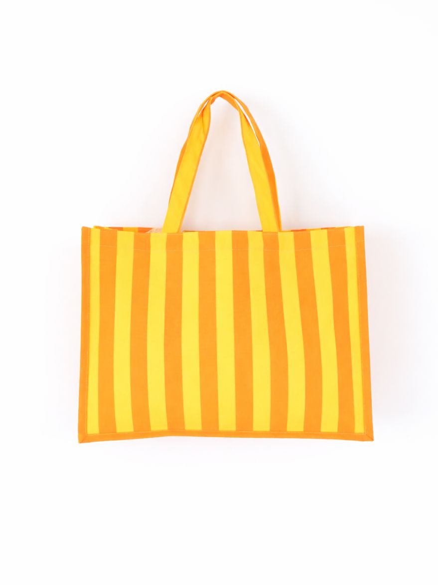 Yellow Stripe Tote Bag