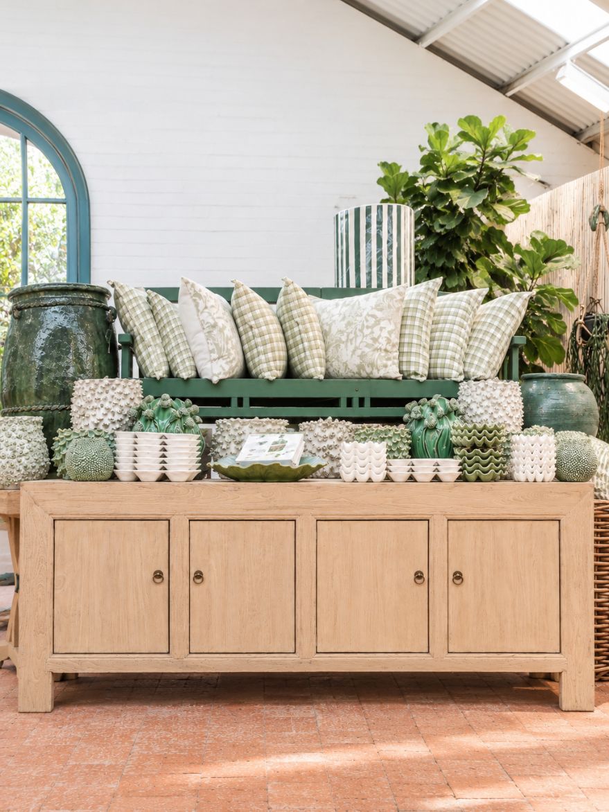 Chinese Elm Buffet Four Door