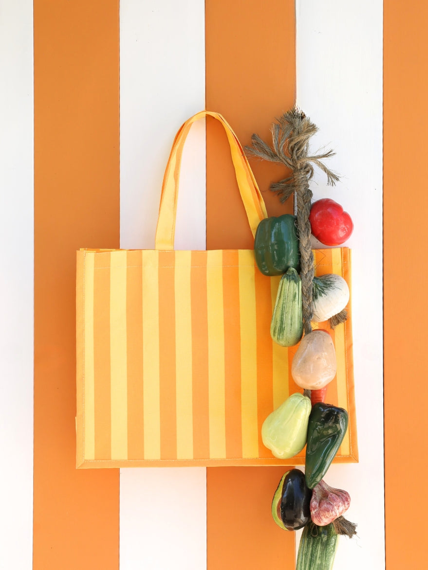 Yellow Stripe Tote Bag