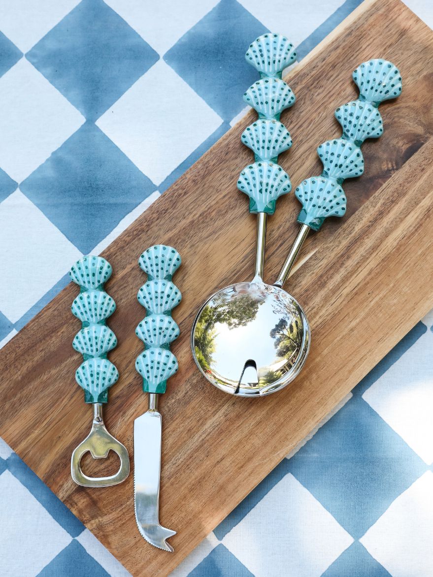 Scallop Blue Bottle Opener