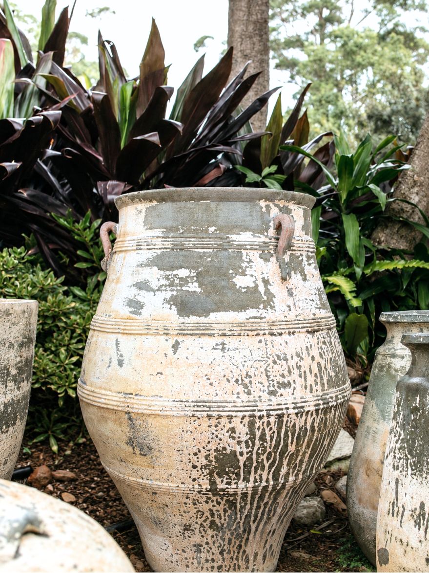 Woodfired Ribbed Planter
