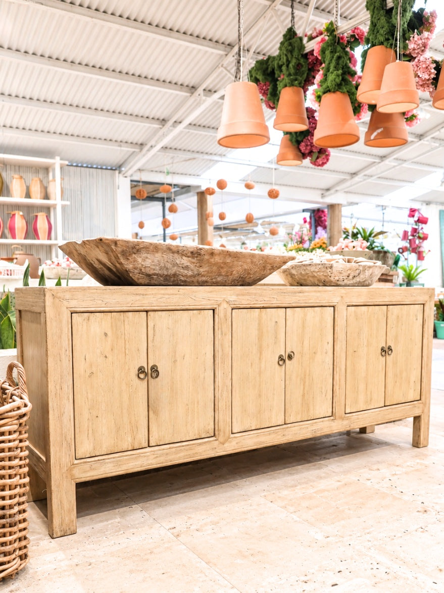 Chinese Elm Buffet Six Door