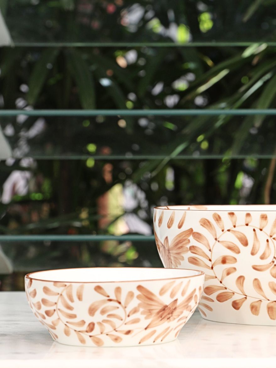 Hand-painted Ceramic Dipping Bowl Bird in Flight
