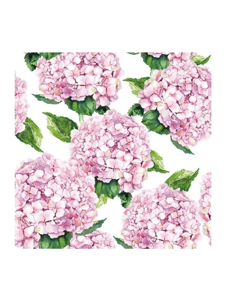 Hydrangea Napkin Pink
