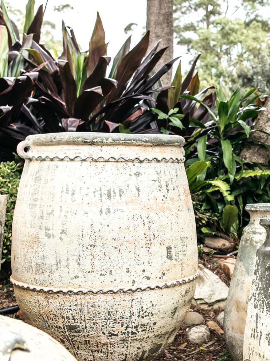 Woodfired Ribbed Planter