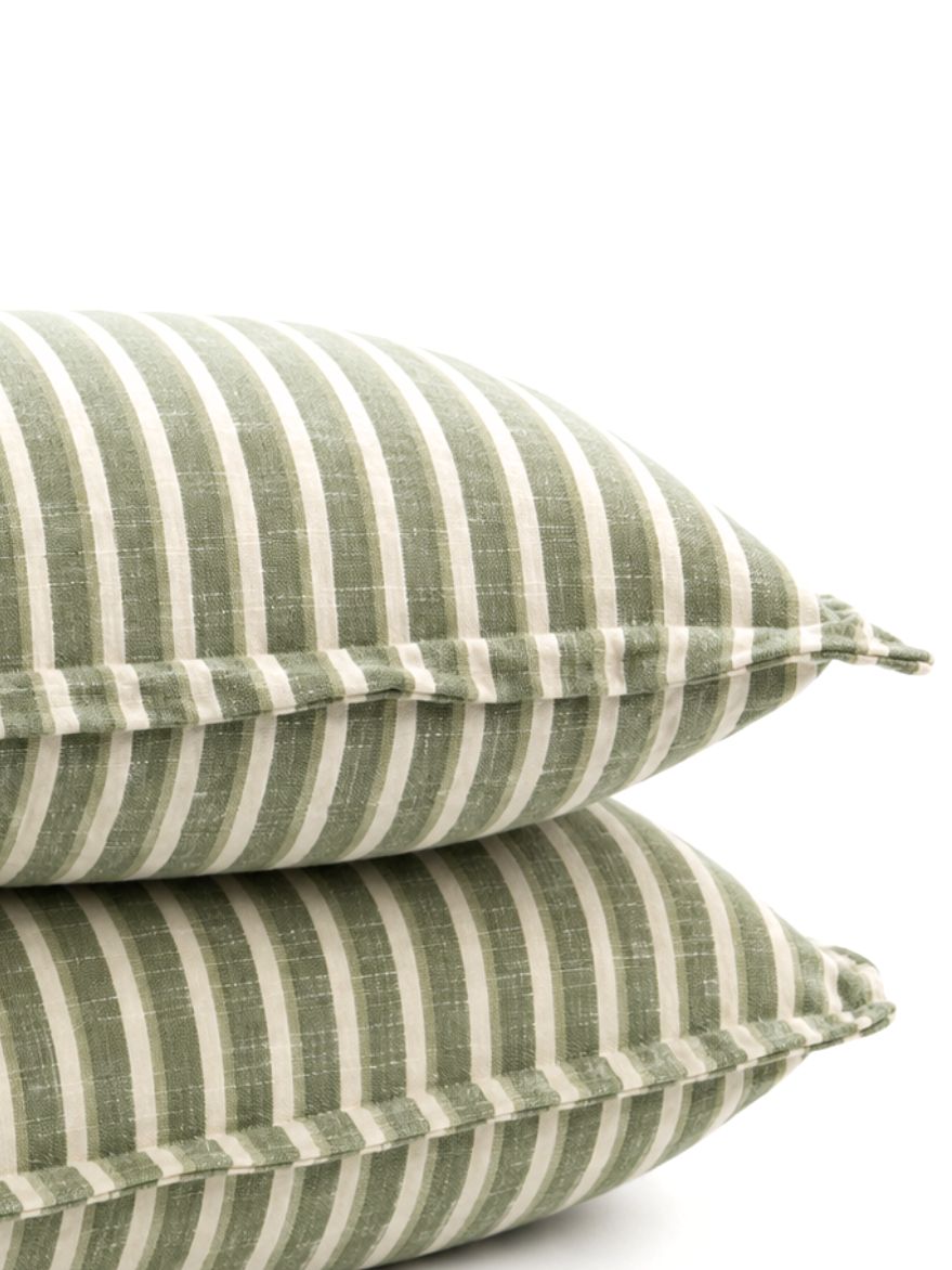 Bathurst Green Stripe Cushion