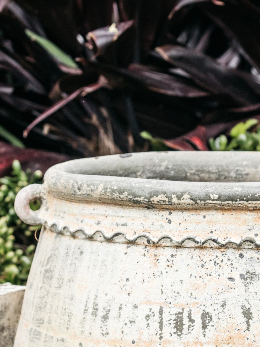 Woodfired Ribbed Planter