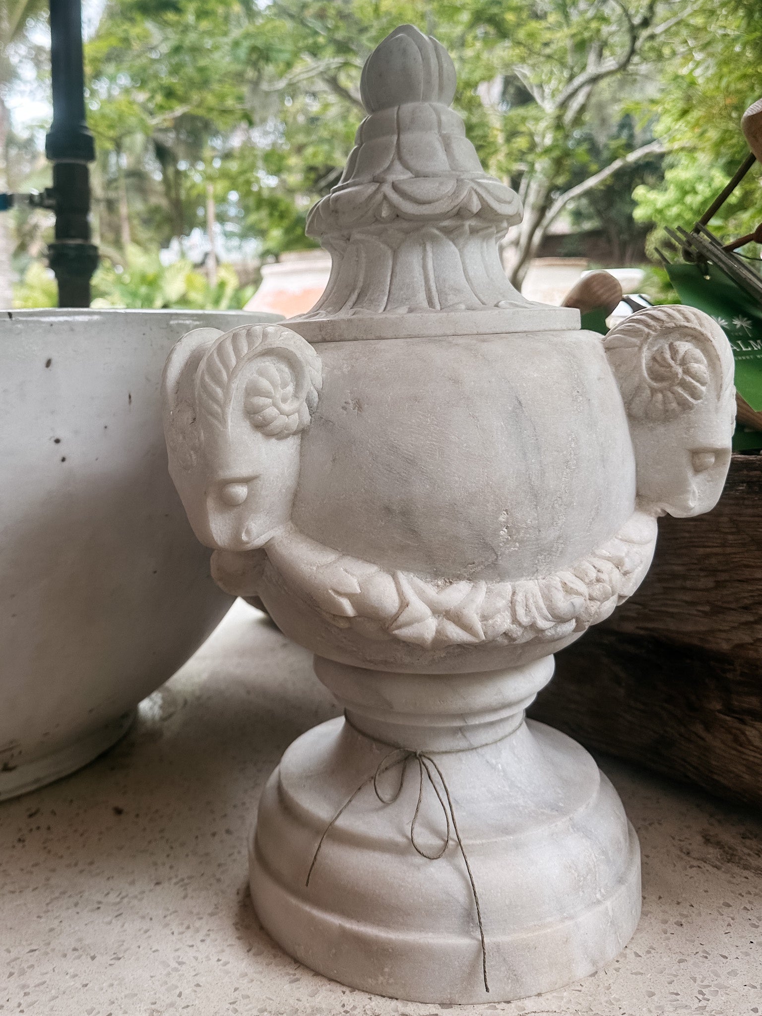 Marble Pot with Lid