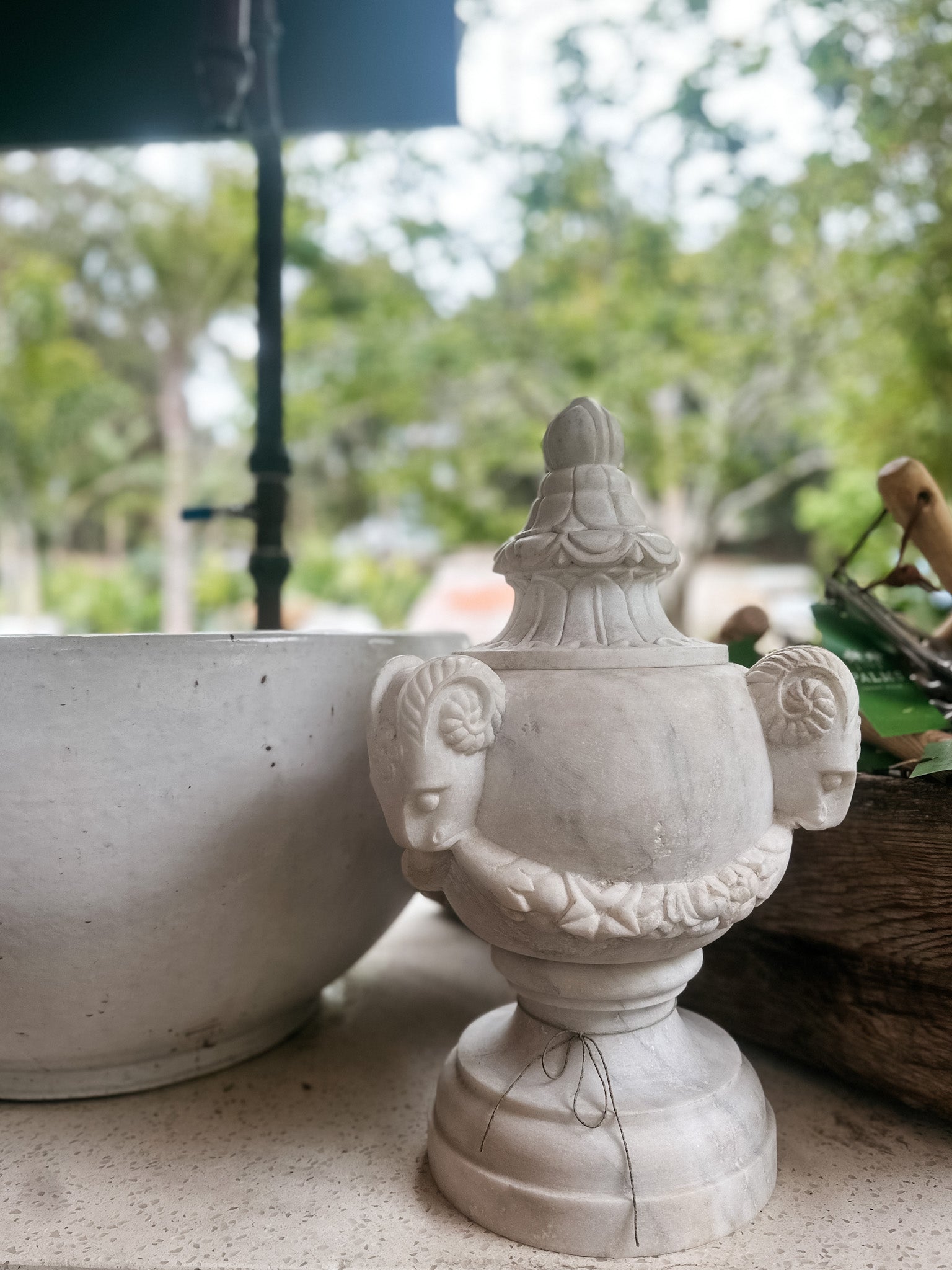 Marble Pot with Lid