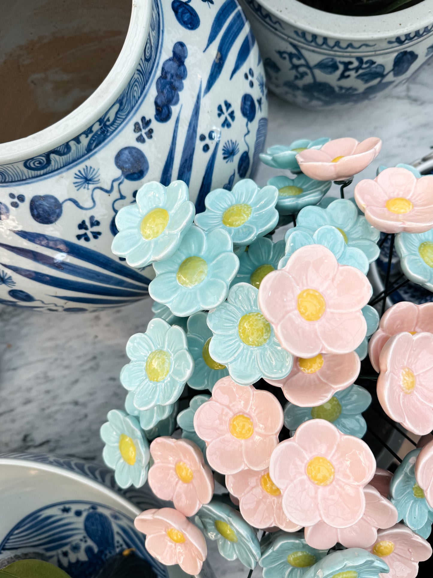 Ceramic Flower on Stick