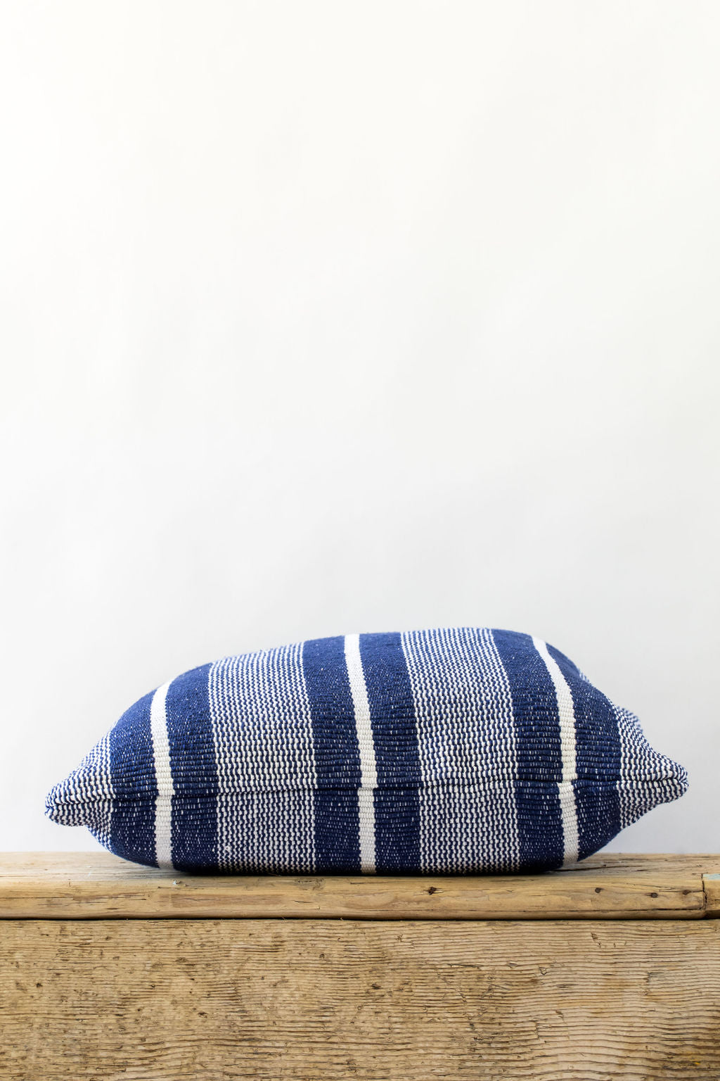 Navy Stripe Cotton Cushion