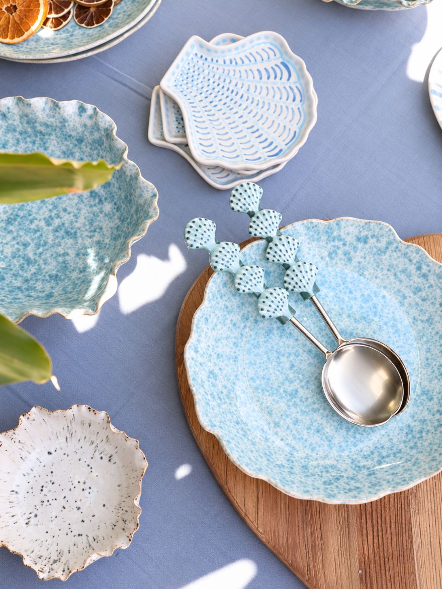 Lagoon Speckle Blue Glazed Dish