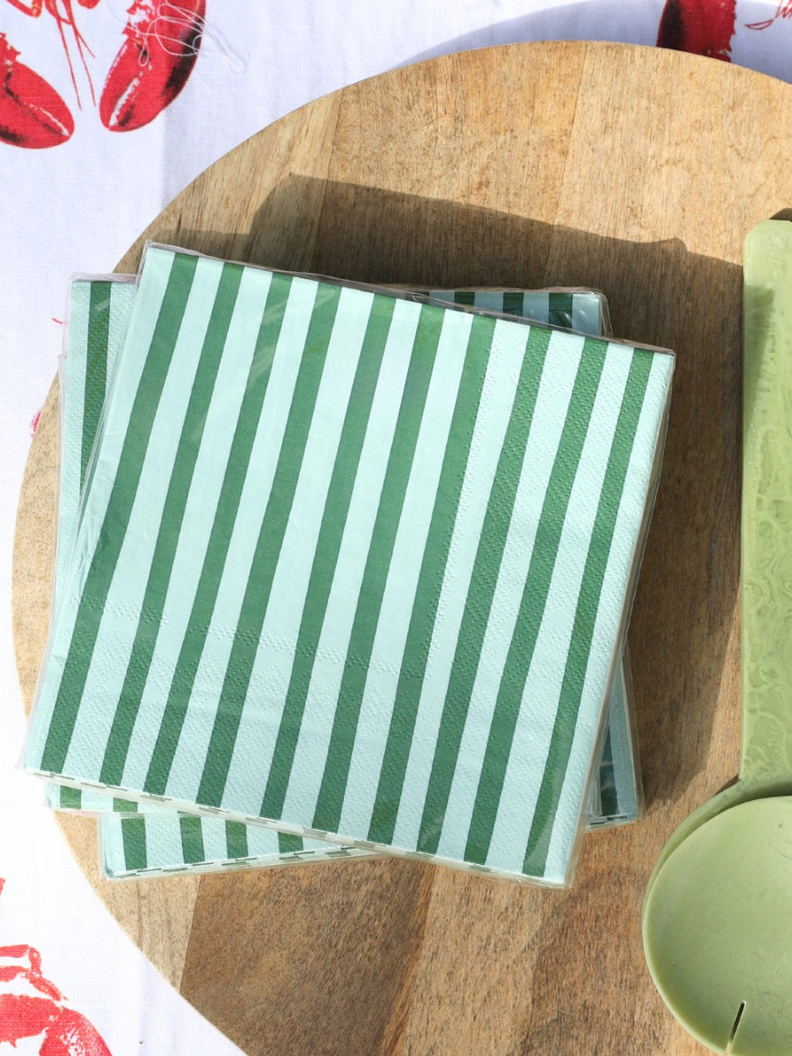 Niki Stripe Green Napkin