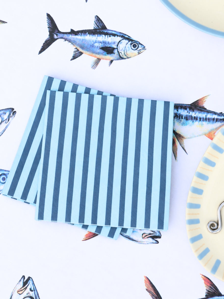 Niki Stripe Blue Napkin