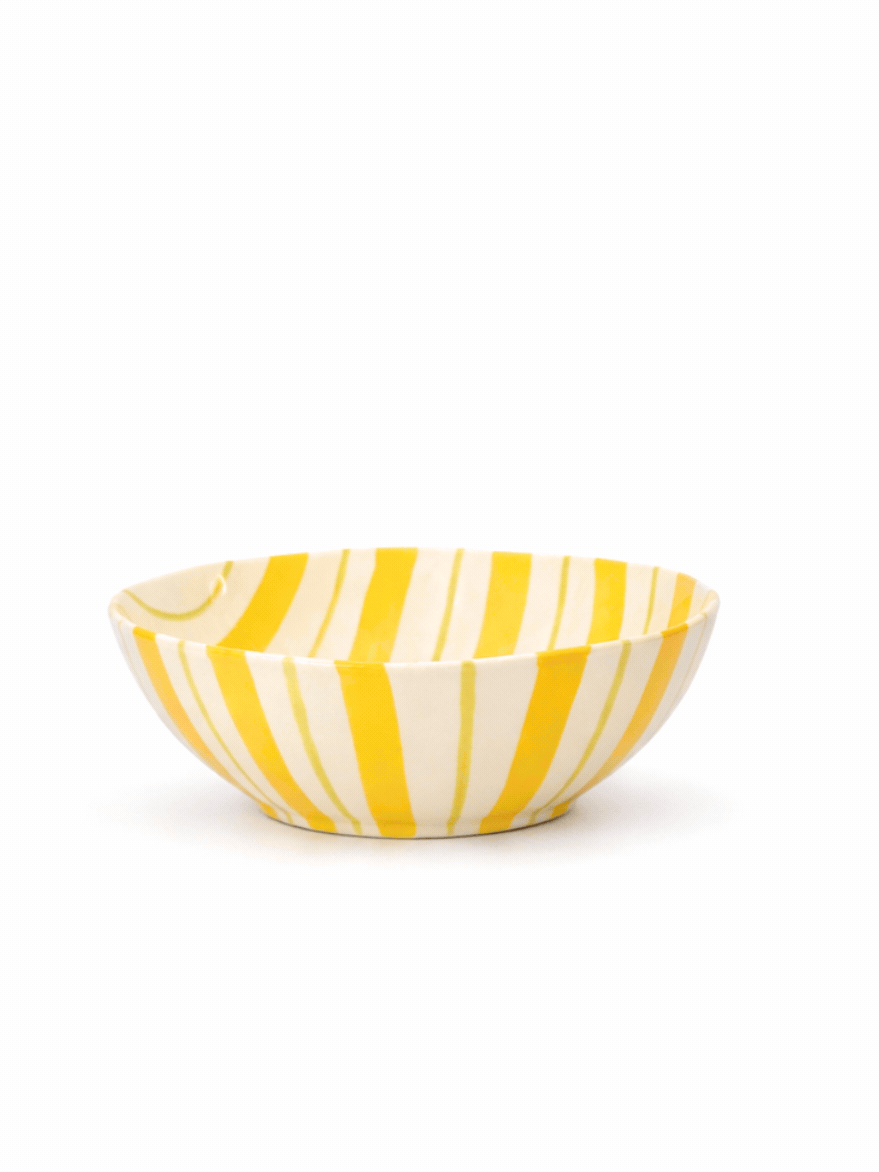 Citrus Wide Stripe Bowl