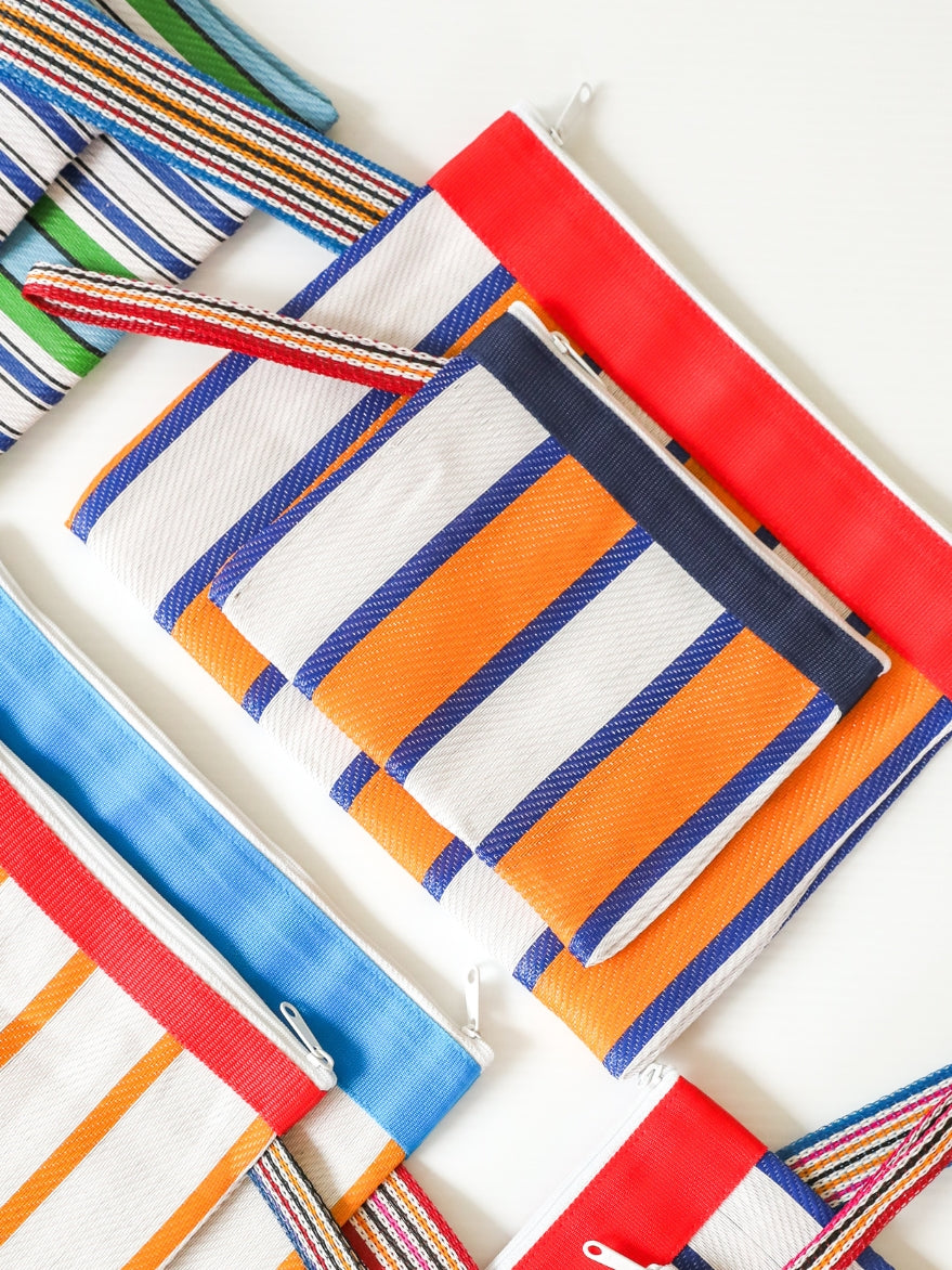 Orange/White/Navy Stripe