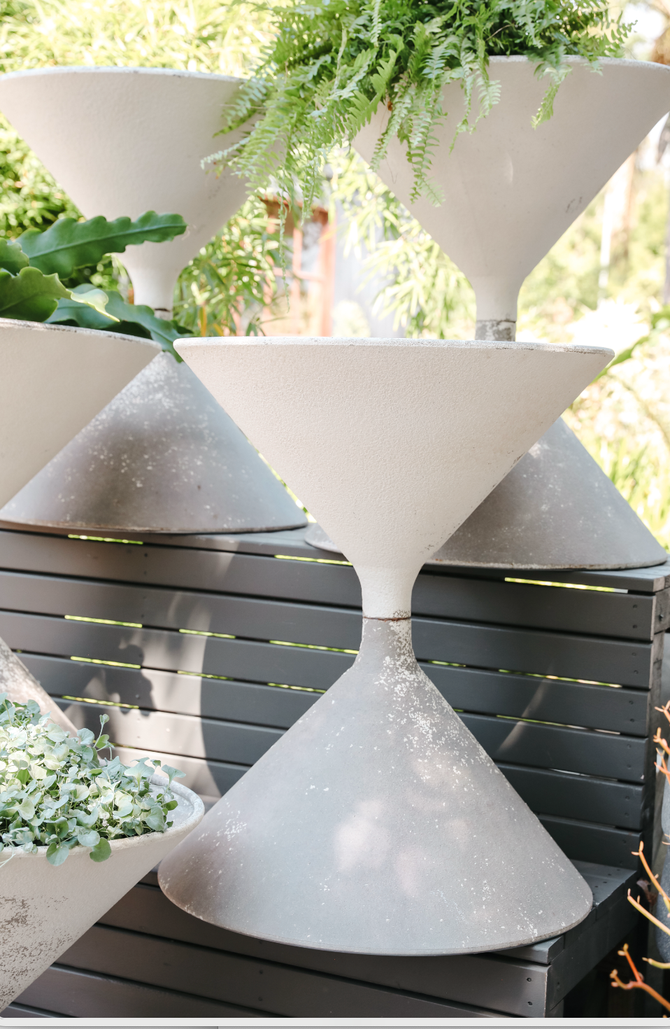Aged Hourglass Planter