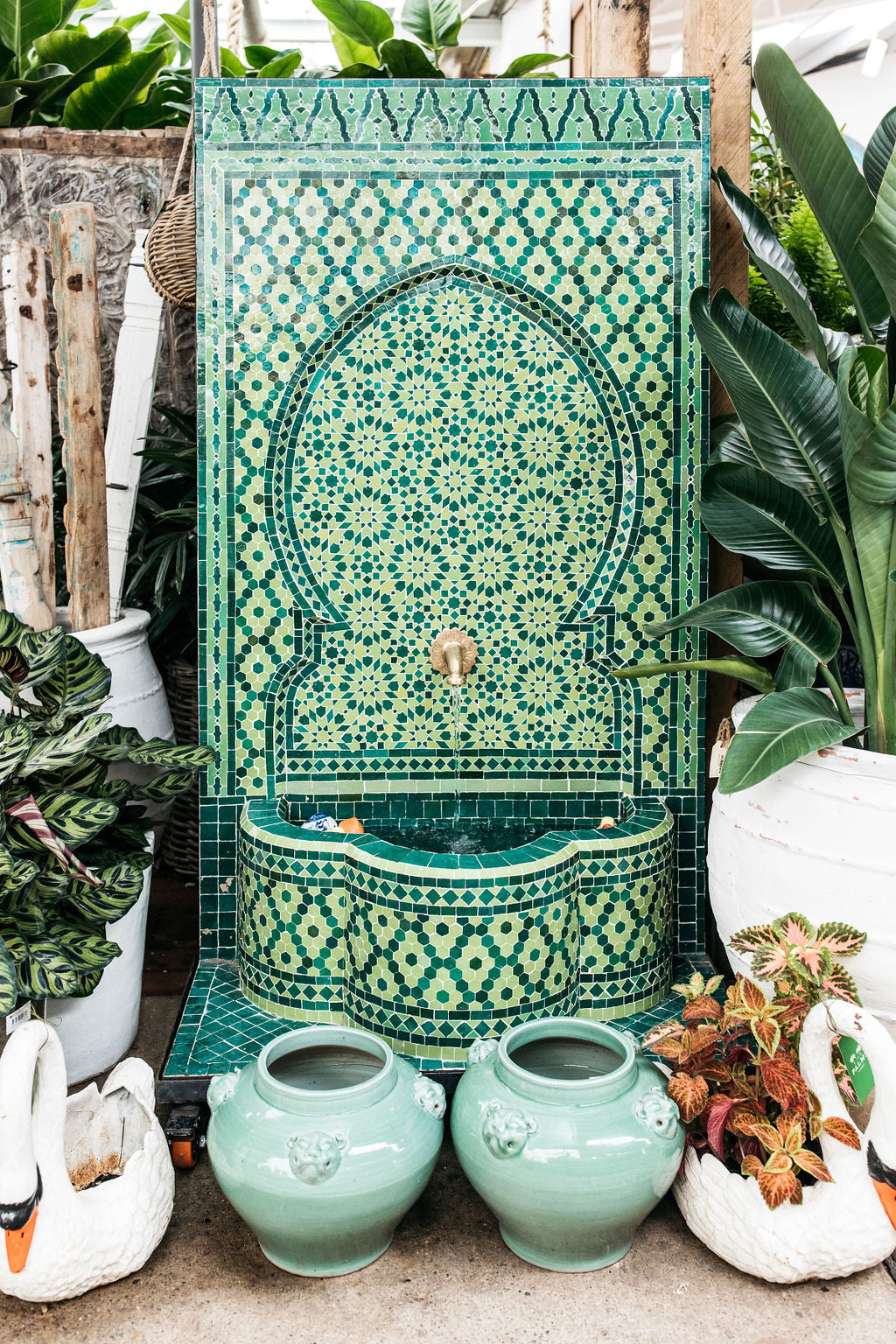 Moroccan Green Detailed Fountain