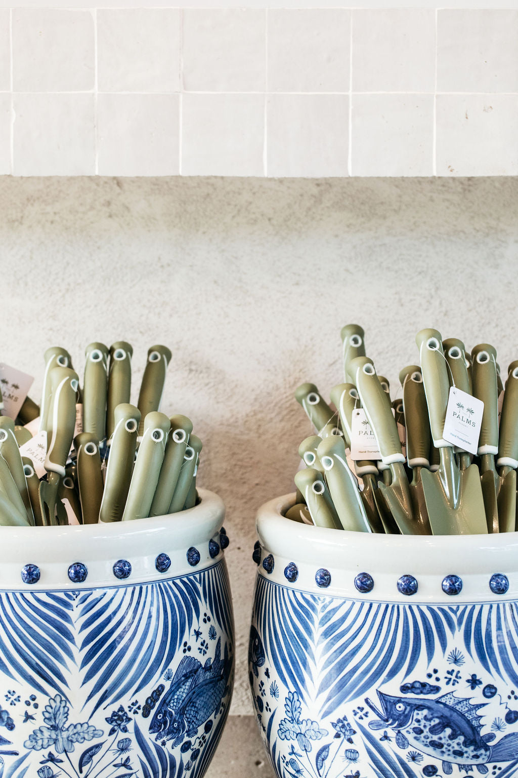 blue and white planter pots australia Blue and White Fish Planter XL with Dots – The Palms Sydney