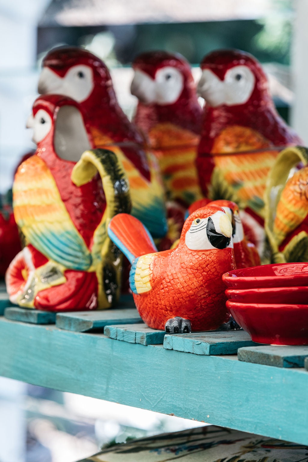 Planter Parrot Red