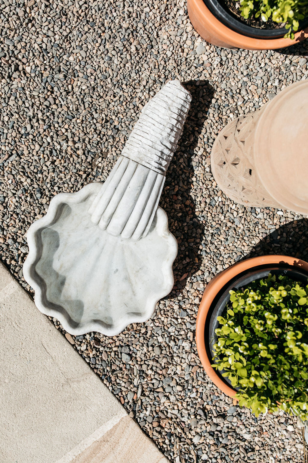 Shell Marble Pot