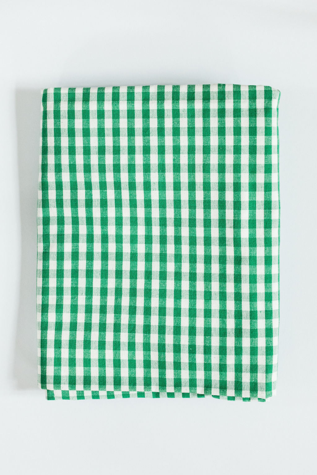 Gingham Check Green Table Cloth