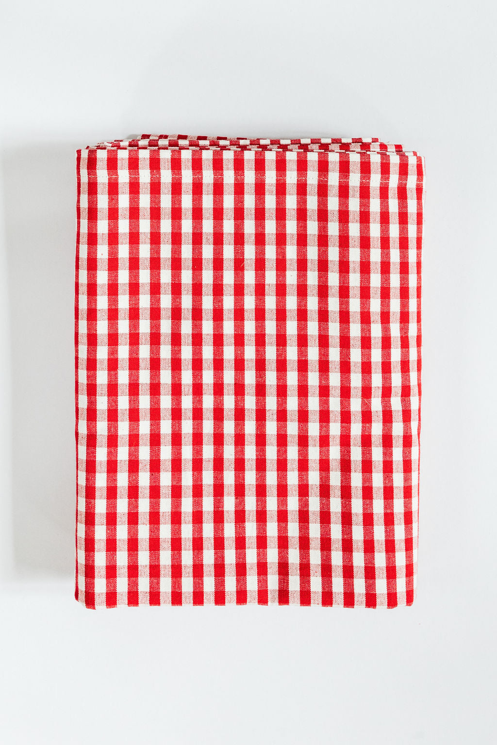 Gingham Check Red Table Cloth
