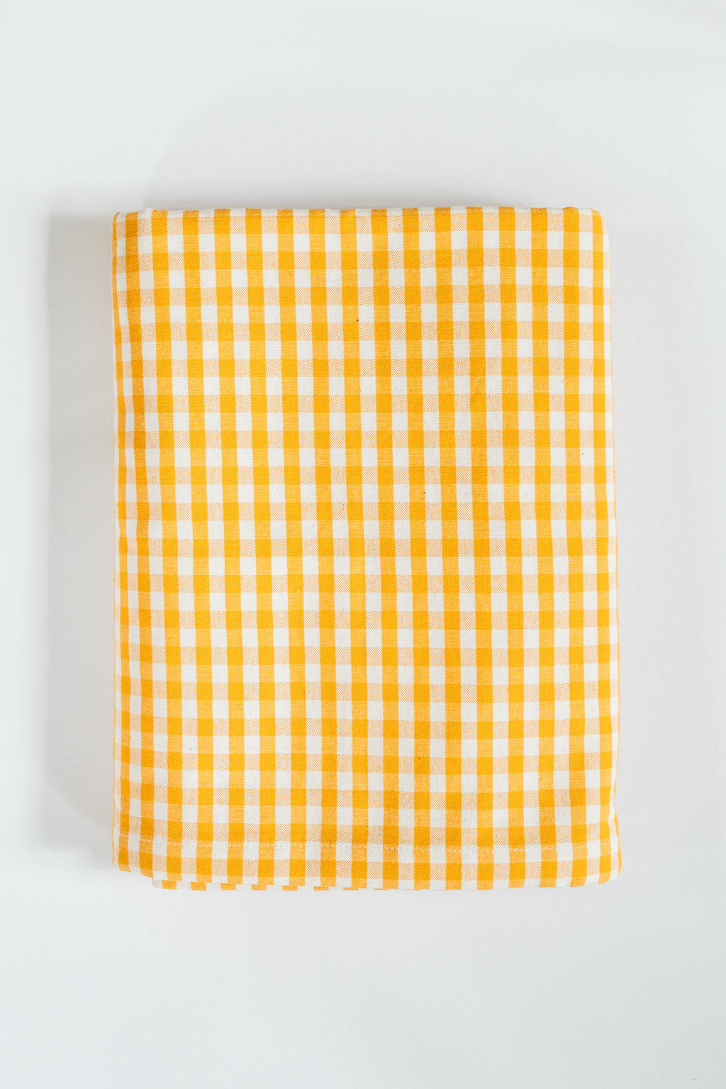 Gingham Check Yellow Table Cloth