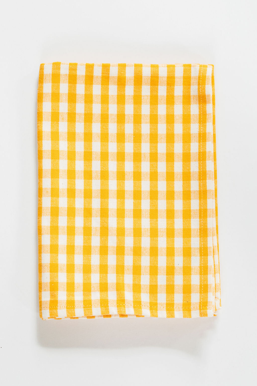 Gingham Check Yellow Kitchen Towel