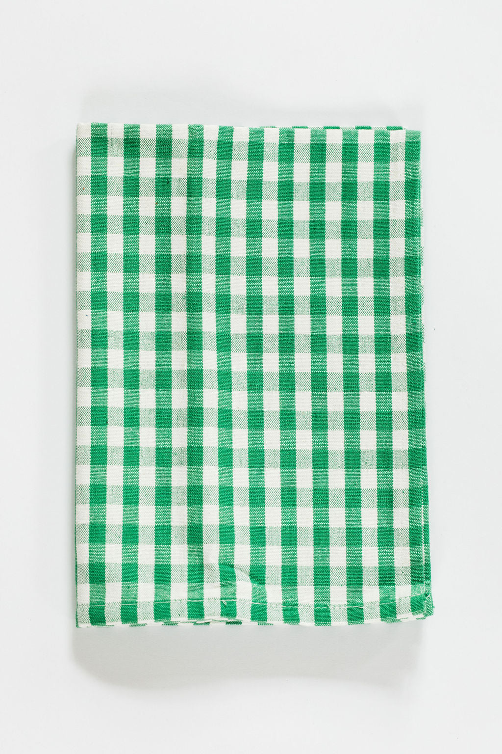 Gingham Check Green Kitchen Towel