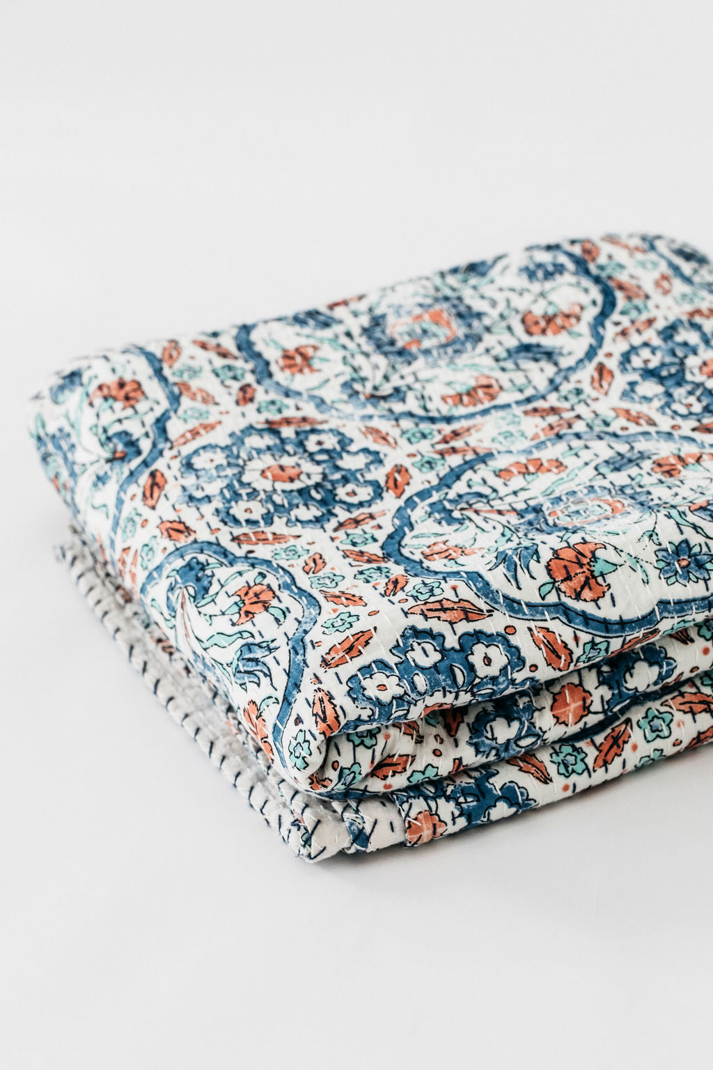 Kantha Throw White