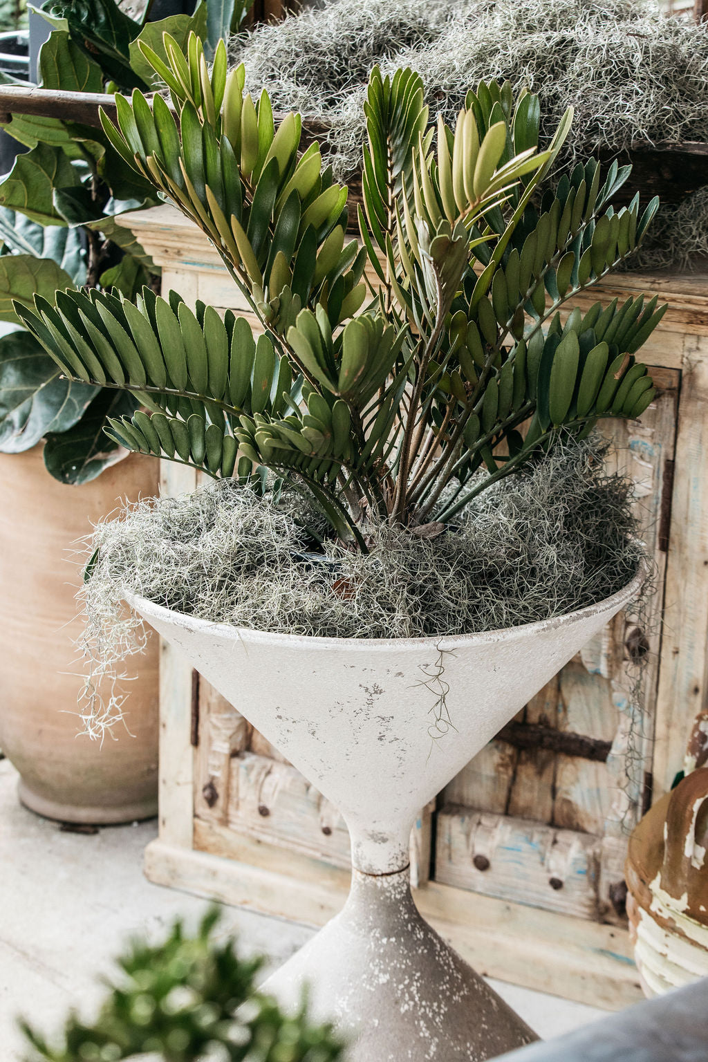 Aged Hourglass Planter